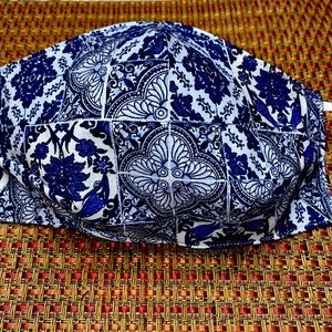 Blue Flower Spring Face Mask